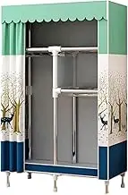 Nylon Portable Closets with Curtain Space Saving Clothes Storage Organizer Modern Closet Quick and Easy to Assemble