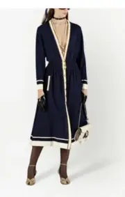 Gucci Wool Midi Blue dress- With Tags- RRP$4,100 AUD