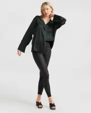 [Belle & Bloom] Gemini Waterfall Shirt - Dark Green