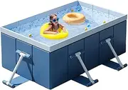 Foldable Swimming Pool | Non-Inflatable Hard Shell Kiddie Pool for Kids and Adults - Portable Summer Water Play Toy for Children, Adults, and Pets