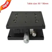 Z Axis Linear Stage 90mm Double Cross Rail Guide Platform Manual Sliding Table