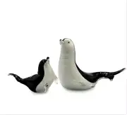 Authentic Murano Glass Mother & Baby SEA LION By Formia MURANO Italy Brand New
