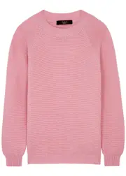 Max Mara Weekend Linz Knitted Cotton Jumper - Pink - S (UK8-10 / S) S (UK8-10 / S)