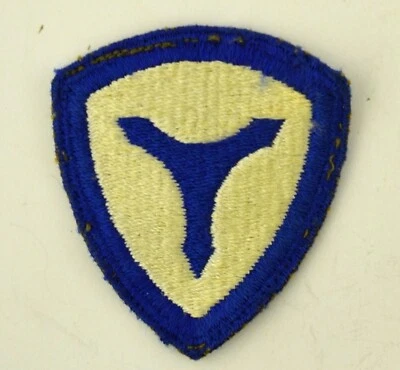 original WW2 US ARMY 3rd SERVICE COMMAND PATCH cut edge green back