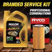 Ryco Oil Filter Nulon 5L APX5W30C3 Engine Oil Kit for Volkswagen Golf Scirocco R