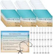SAGHOM Employee Appreciation Gifts Bulk 30 Starfish Story Card Thank You Gifts for Coworkers You Make a Profound Difference Appreciation Notecards Teacher Volunteer Nurse Appreciation Gifts(Silver)