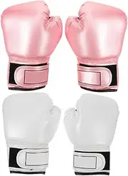 TOGEVAL 2 Pairs Boxing Gloves Soft Kickboxing Mitts for Training Sparring Comfortable Fit for Boys for Thai Martial Arts Exercise Activities