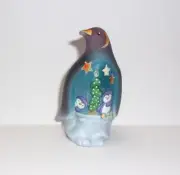 Fenton Glass Plum Purple Christmas Playmate Penguin Figurine Ltd Ed 11/23 Barley