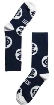 Carlton Blues AFL Adults Logo Dots Socks