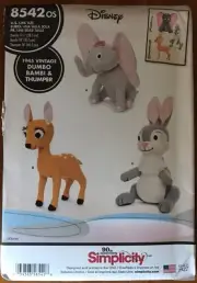 Simplicity Disney Vintage Retro Dumbo Bambi & Thumper Craft Pattern 8542