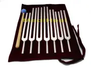 7 Chakra tuning fork set of 7 with pouch + Mallet Best Offer