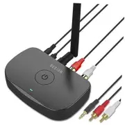 BE-RCA Long Range Bluetooth Music Receiver, Wireless Audio Adapter for Wired