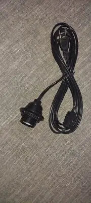 11 ft Power Cord Kit for the DIY Lamps, Paper Lanterns, standard plug BLACK