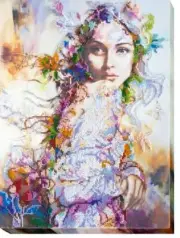 Bead embroidery kit Spring needlework kit Art canvas beadwork pattern
