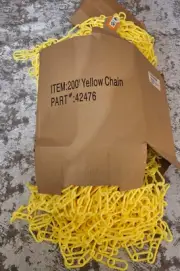 Steelman 200' Yellow Plastic Safety Chain 200 Ft 42476 Barrier Construction