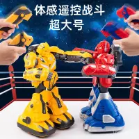 在飛比找蝦皮購物優惠-雙人對戰機器人7兒童智能感應格鬥遙控對打8男孩拳擊戰鬥玩具1