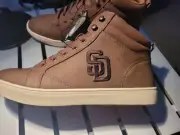 Brand New Custom Made "One of a Kind" Mens SD Padres Themed Sneaker Boots Sz 11