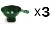 Norpro Wide Mouth Plastic Canning Funnel, 4 ¾ Inch Diameter (3-Pack)