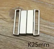 2 Pcs Silver 1 Pair Metal Bikini ClipSnap Back 25mm STRAP Bra Swim Buckle Clasp