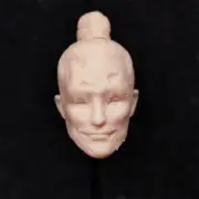Blank 1/18 Scale Black Myth Mi Tao People Head Sculpt Unpainted Fit 3.75" Figure