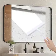 iDopick Premium All-Purpose Silicone Squeegee, Rubber Squeegee Bathroom Cleaner for Mirror, Car, Window, Tile and Shower Glass Door Cleaner Tool (Black) (White)