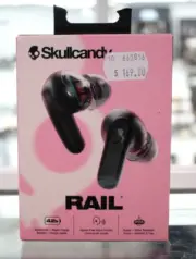 Skullcandy Rail True Wireless Earbuds (Black) - BNIB