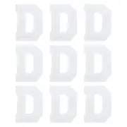Letters D Patches White Iron-On Letters Patch for Clothing Repair 9 Pcs