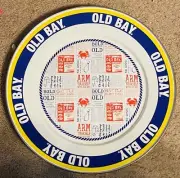 Golden Rabbit Nautical Old Bay brand 12.5" Enamelware Charger Serving Plate