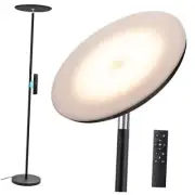 LED Floor Lamp with Remote, Touch Control, Fully Dimmable, Large Black