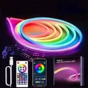 WiFi RGB-IC LED Neon Rope Light String Dimmable With Music Sync Smart App Remote