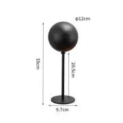 Black Floor-standing Free Punching Motorcycle Bike Helmet Holder Hook Mount Base
