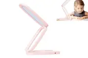 LED Desk Lamp Eye-Caring Foldable Desk Light Touch Control Reading Lamp-Pink