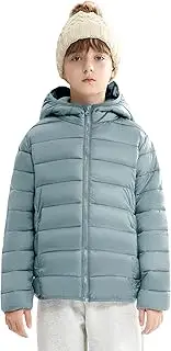 [maoo garden] Girls Boys Winter Puffer Fake Down Jacket Kids Lightweight Packable Hooded Coat