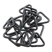 RLECS 20PSC 1 Inch Black Metal Triangle Ring Buckle Triangle Closure Ring