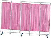Folding Partition,Hospital Screen with 360 Silent Universal Wheels,for Family Beauty Salon Hospital Clinic(5piece)
