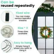 Round Wreath Frame Reusable Wreath Forms Solid Metal Wreath Forms for Home ledum
