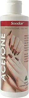 Soodox 100% Pure Acetone Gel Acrylic Nail Polish Soak Off Remover 250mL | One Bottle So Many Uses!