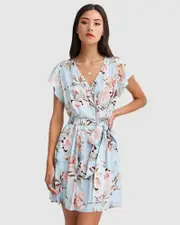 [Belle & Bloom] I'm The Star Wrap Dress - Light Blue