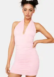 [Edikted] Cassie Gathered Halter Dress