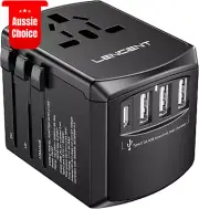 Universal Travel Adapter 3 USB Type-C PD Charger iPhone GoPro 200 Countries