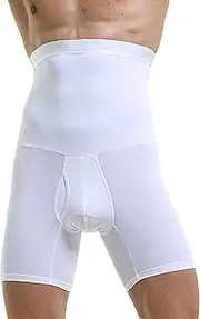 [GENEMEN] Mens Slimming Body Shaper Tummy Control Shorts High Waist Compression Short Pants Tight Shapewear Leggings