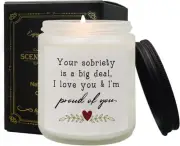 QASHWEY Best Sobriety Gifts Candle, Inspirational Sobriety Candles Gifts for Wom
