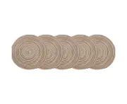 Round Placemats Farmhouse Boho Placemats Cloth Woven Placemats