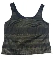 $150 Alex Evenings Women'S Black Metallic Scoop Neck Tank Top Blouse Size L