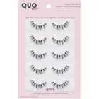 Quo Beauty Allure 5 Pairs Lashes Clear Bands Wispy Clusters Flared Shape NEW