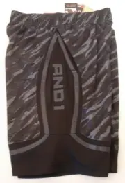 NEW And1 Mens Basketball Gym Workout Jogging Athletic Shorts S M L XL 3XL Black