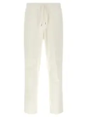 [Brunello Cucinelli] Brunello Cucinelli-Techno Cotton Joggers Pantaloni Bianco-Uomo XL
