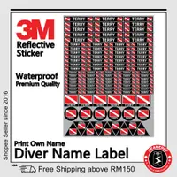 在飛比找蝦皮購物優惠-打印您的名字潛水標籤防水貼紙標籤潛水員姓名貼紙標籤潛水員姓名