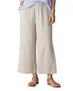 Eileen Fisher Linen Cropped Wide Leg Pants