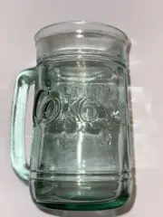 COKE COCA COLA LARGE MUG GLASS HANDLE H14cm Collectable New